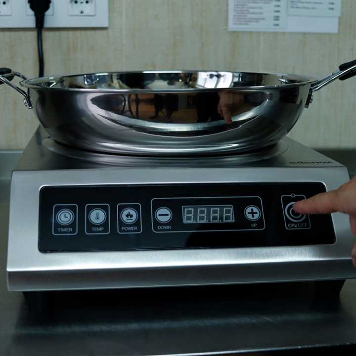 Wok de Indução de Mesa 3500W | Cozedura Profissional 36 cm