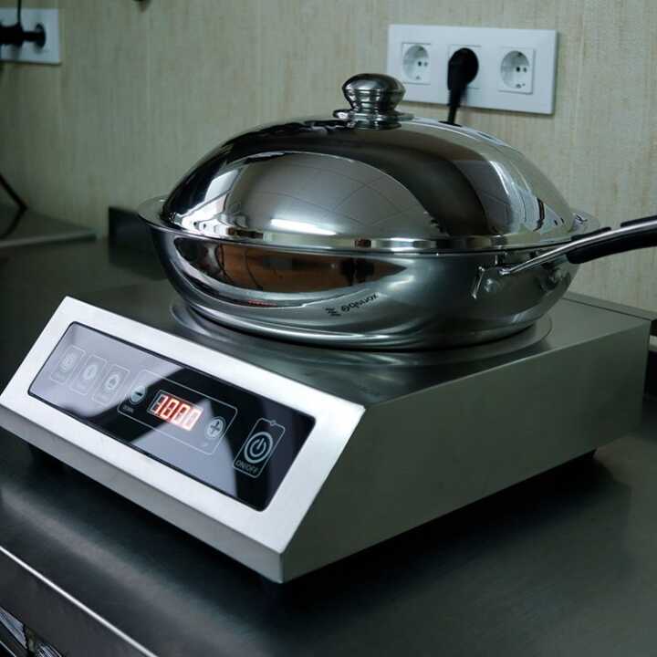 Wok de Indução de Mesa 3500W | Cozedura Profissional 36 cm