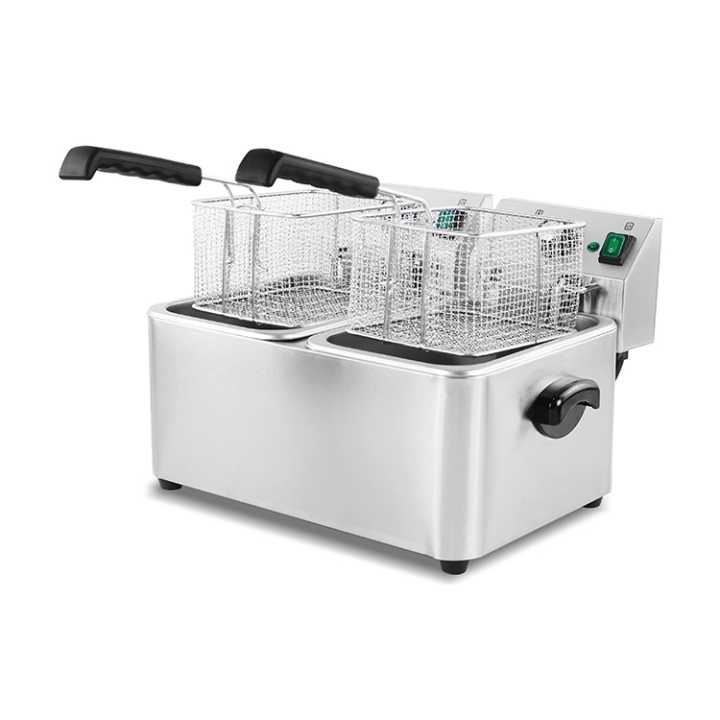 Fritadeira Elétrica Dupla 4+4L | Termóstato de Segurança 230V