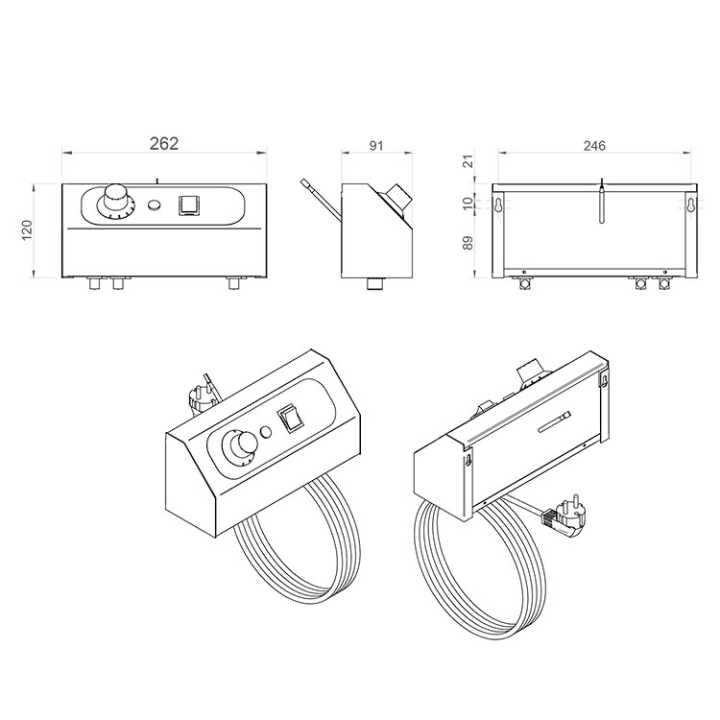 Distribuidor de Pratos Aquecido Ajustável Ø240-340mm