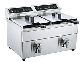 Fritadeira de Indução Dupla 8+8 Litros - Controlo Digital
