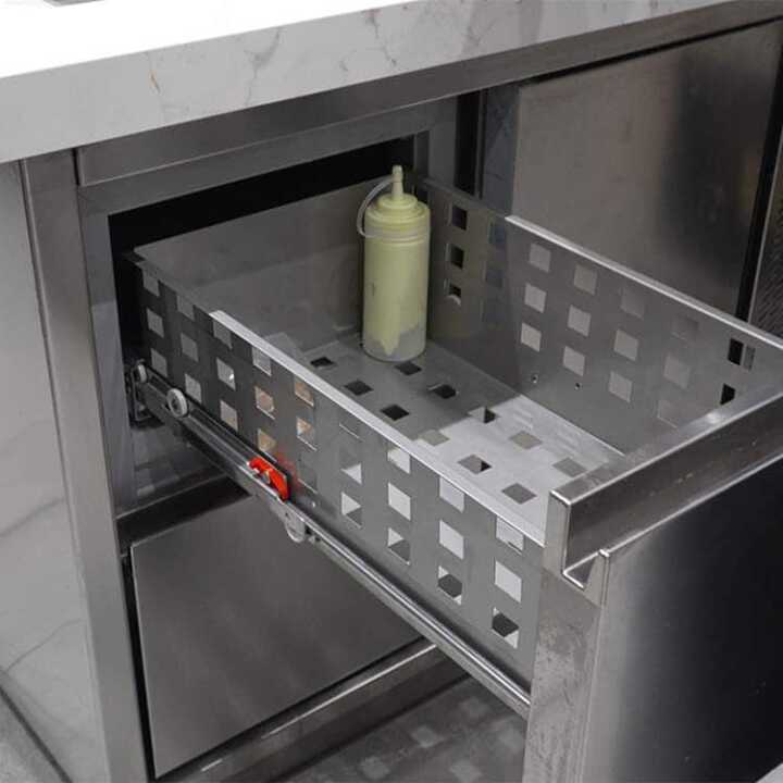 Mesa Refrigerada Gastronómica Linha 700 c/ Pia 615L (2242mm)