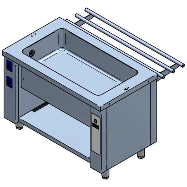 Banho Maria Elétrico Linha 700 para 4 GN 1/1 - SSBM-16