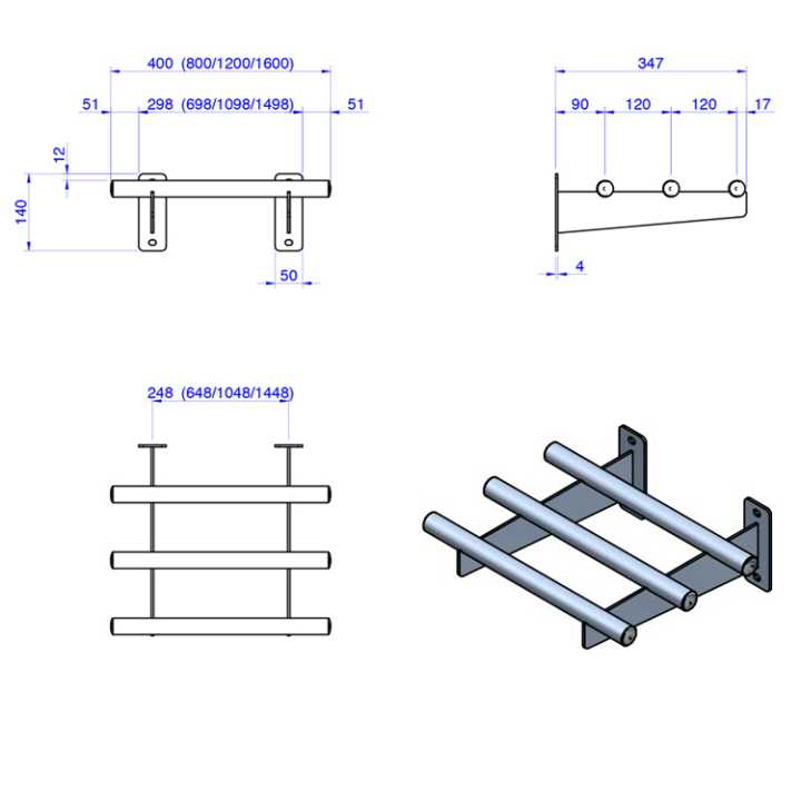Plano Deslizante para Tabuleiros, 1200mm