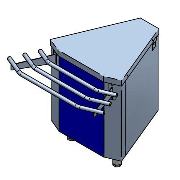 Elemento Neutro de Canto Externo 45° para Linha Buffet Self-Service