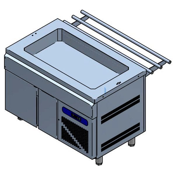 Cuba Refrigerada GN1/1 150mm com Reserva Inferior 1200mm – 0,635kW