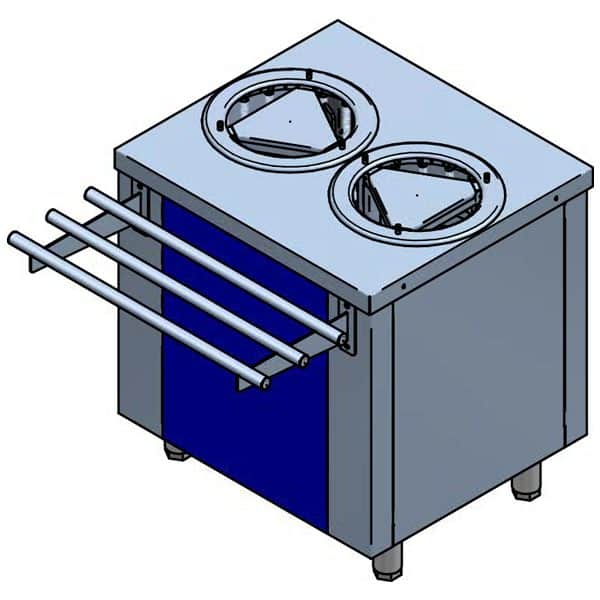 Dispensador de Pratos Aquecidos para Self-Service, 180-280 mm
