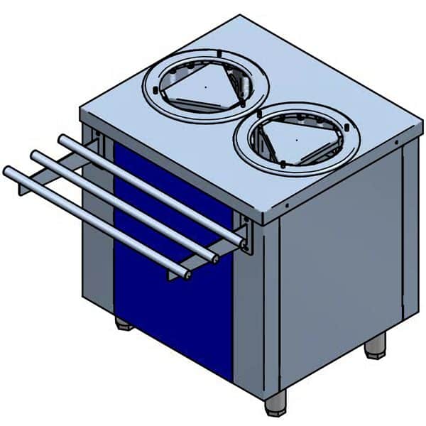 Dispensador de Pratos Neutro de Nível Constante (Ø 180-280mm)