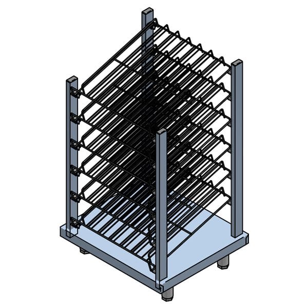 Dispensador de Copos Aço Inoxidável 6 Prateleiras - 800x700x1385mm