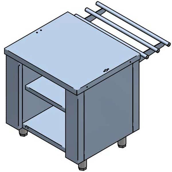 Bancada Neutra em Inox Linha 700, 1600x700x850mm
