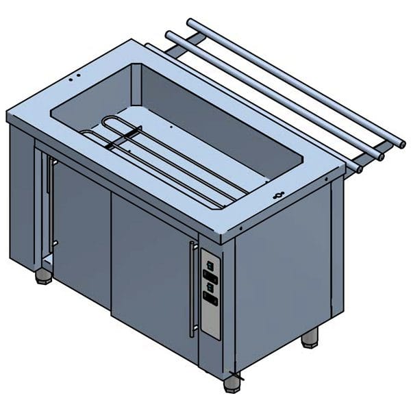Banho Maria Elétrico Linha 700 para 4 GN 1/1 - Modelo 1600mm