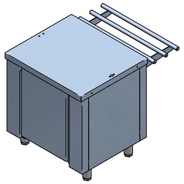 Bancada Neutra Inox 800x700x850mm com Portas
