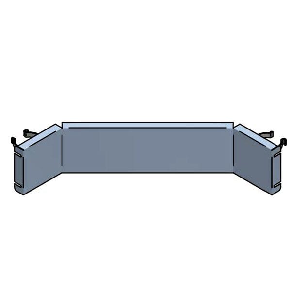 Rodapé Angular Self-Service 90° em Inox AISI-304