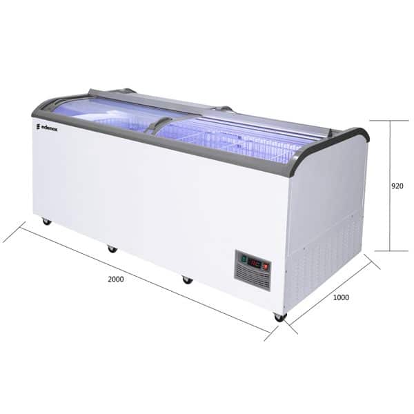 Ilha Congeladora Expositora Horizontal 1000L com 4 Portas