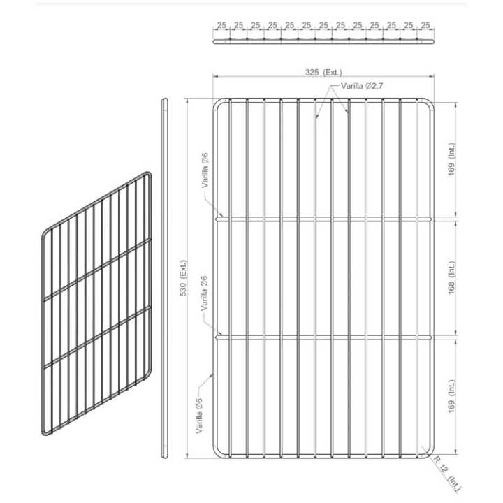 Prateleira Armário em Aço Inox GN 1/1 para Refrigeração