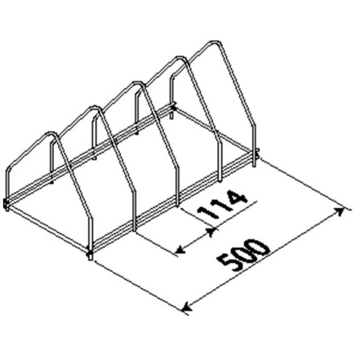 Suporte Máquina Lavar Louça para 4 Tabuleiros, 500x260x240 mm