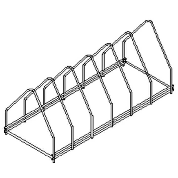 Suporte Lavagem p/ 6 Tabuleiros: Acessório p/ Máquina de Utensílios