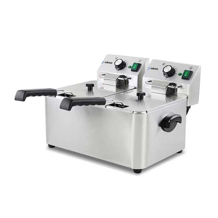 Fritadeira Elétrica Dupla 4+4L | Termóstato de Segurança 230V