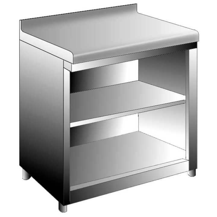 Estante Inox 1000x350x1045mm para Cozinhas Profissionais