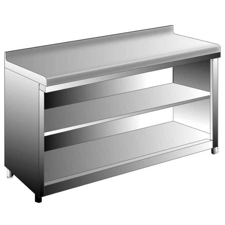 Estante Inox 1 Prateleira Ajustável 2025x350x1045mm