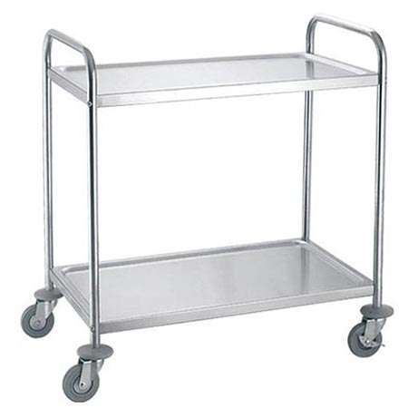 Carro de Serviço Inox 2 Prateleiras, 860x540x940 mm