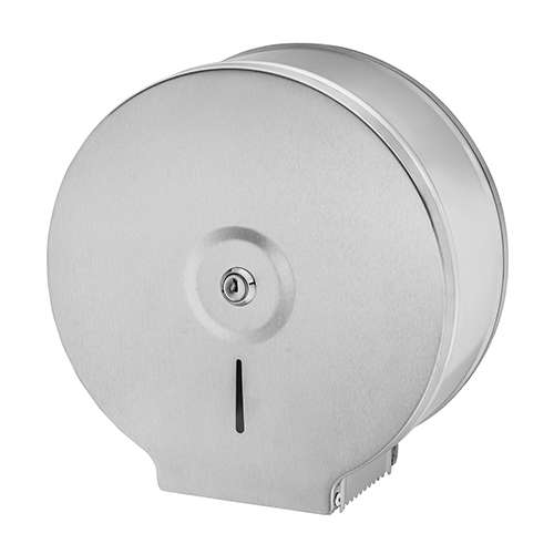Suporte de Papel Higiénico Industrial Inox 300m com Fechadura