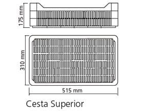 Cesto Superior para Armários Refrigerados 515x310x175mm