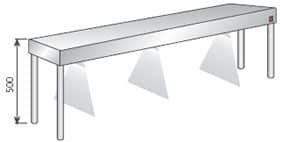 Elemento de Aquecimento e Iluminação para Buffets, 1 Nível, 1100 mm