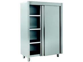 Armário Chão Inox Portas de Correr 1200x600x1750mm