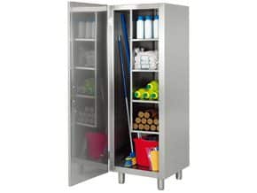 Armário de Limpeza Inox 600x600x1750mm