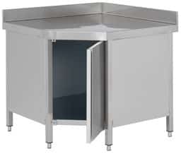 Mesa de Ângulo em Aço Inoxidável 600x600x850mm