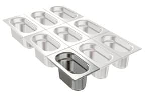 Recipiente Gastronorm 1/9 Aço Inoxidável 0,5 L - 100 mm Profundidade