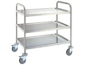 Carro de Serviço Inox 3 Níveis 1000x600x975mm