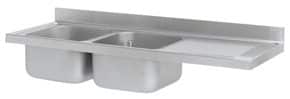 Bancada Inox com Lavatório e Escorredor à Direita 1800x600mm