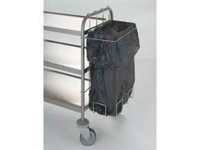 Suporte saco de lixo para carros de serviço, Inox, 770x290x540mm