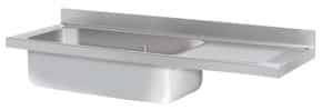 Bancada Inox c/ Lavatório e Escorredor Dto 1800x700mm – Linha 700
