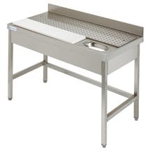 Mesa Preparação Carne e Peixe Inox 1400x700x850mm