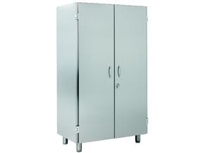 Armário de Chão em Aço Inoxidável 600x600x1750mm Porta Dobrável