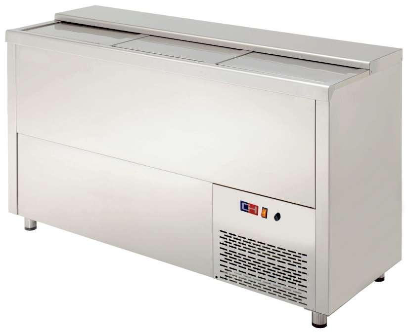 Arrefecedor Garrafas Inox 4 Portas de Correr - 580L (2000x550x850mm)