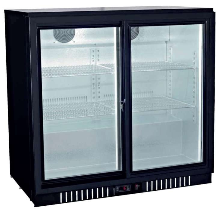 Back Bar Expositor de 2 Portas Deslizantes 208L