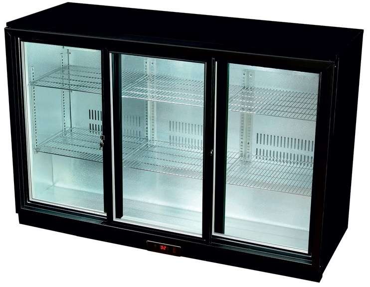 Expositor Refrigerado Back Bar 3 Portas Corrediças 135x52x90cm