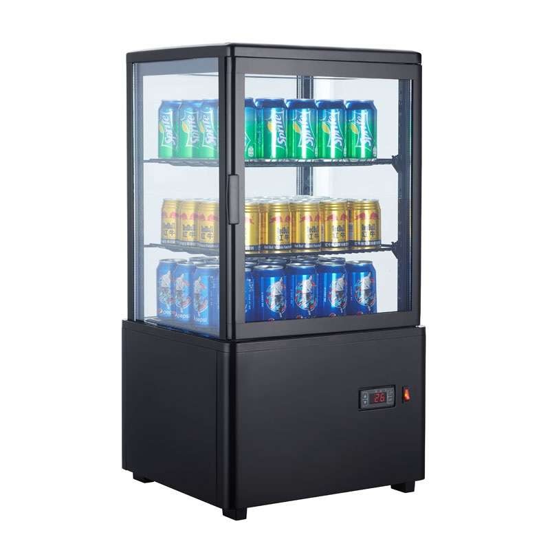 Armário Expositor Refrigerado Panorâmico 58 Litros Preto