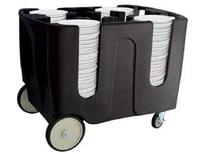 Carrinho Transporte Pratos para Hotelaria, 6 divisórias, 18-32cm