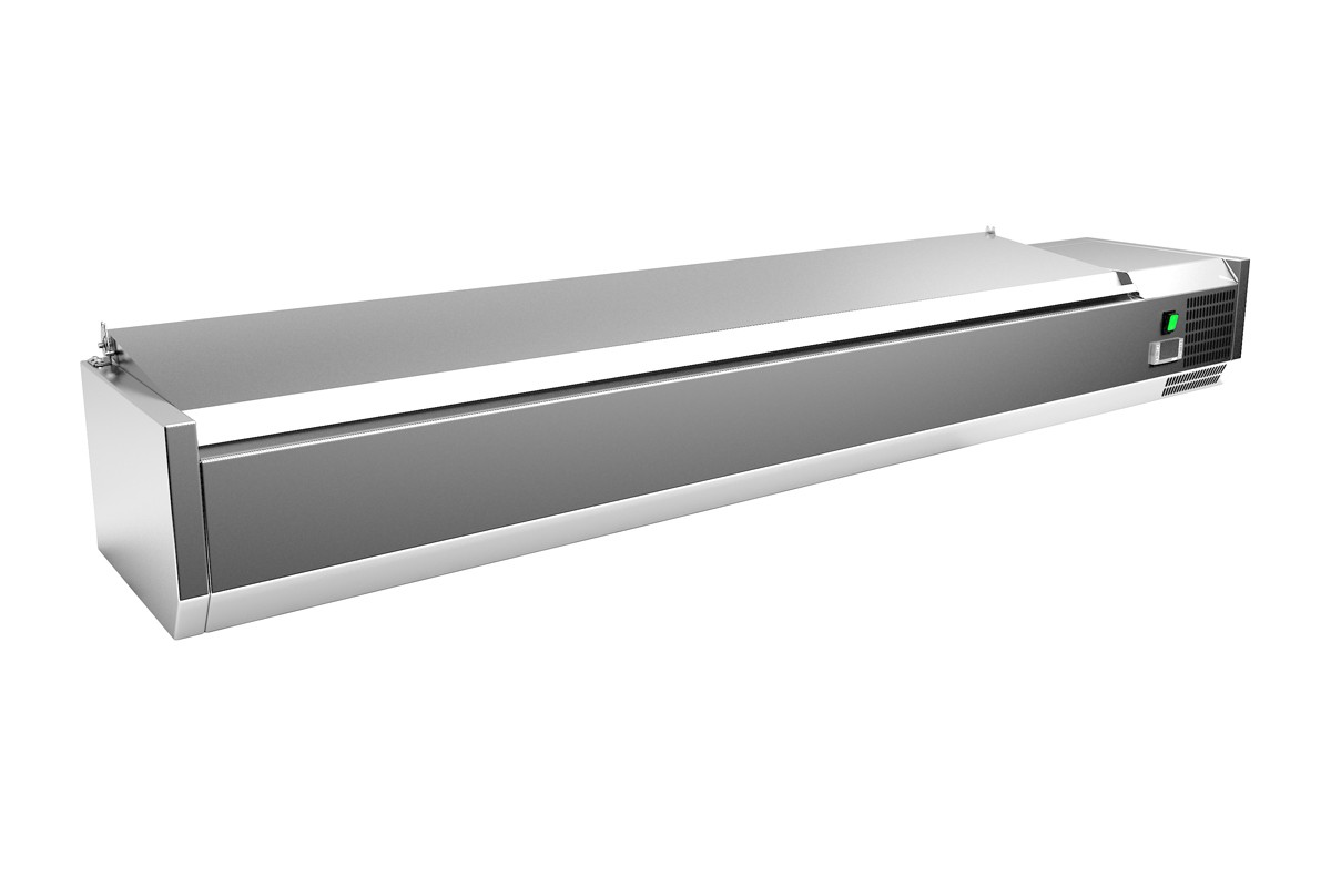 Vitrine Refrigerada GN 1/4 para 8 Tabuleiros, 1800mm