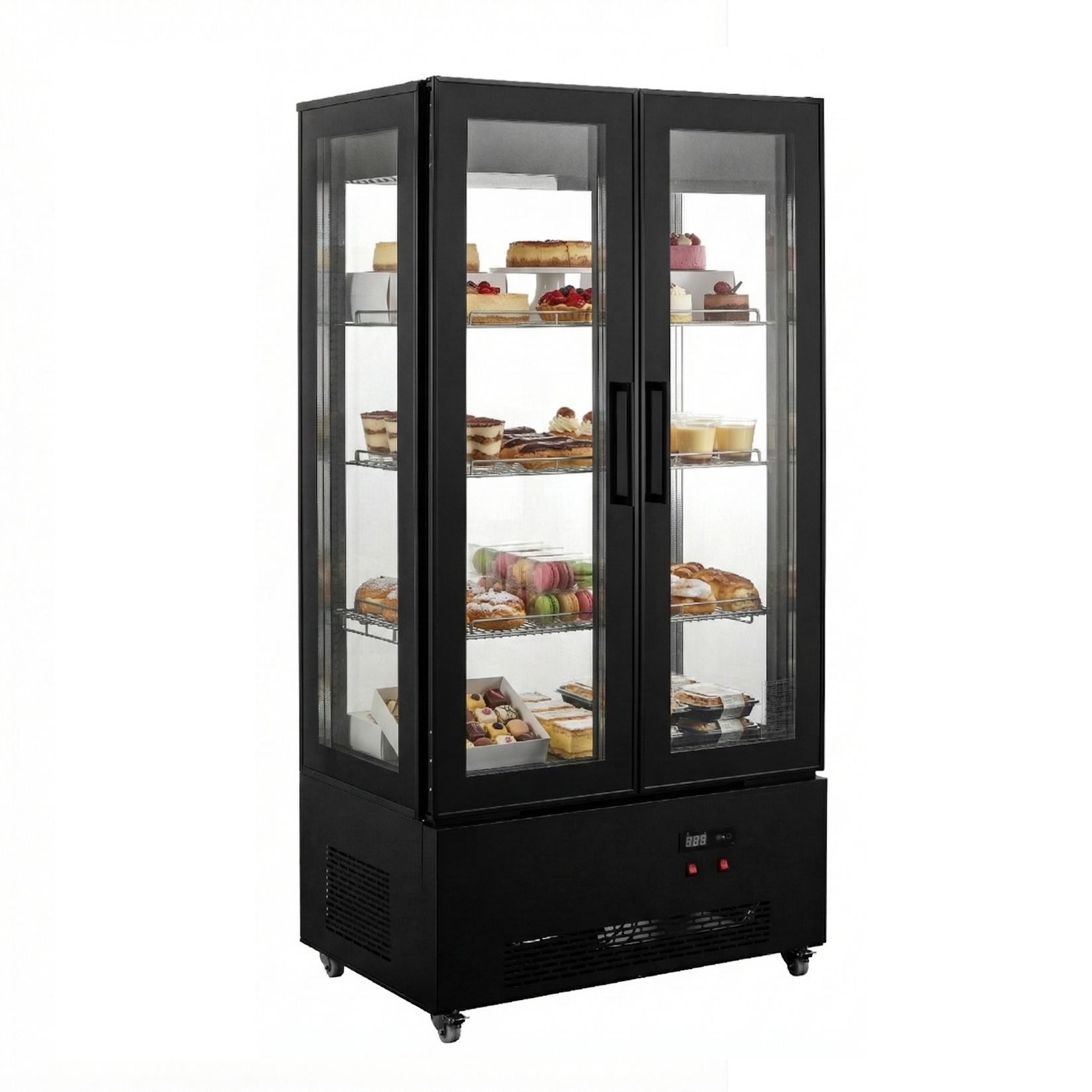 Vitrine Refrigerada Panorâmica 660L, 4 Vistas, 200cm Altura