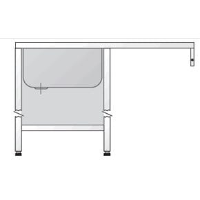Mesa de Trabalho Inox com Cuba e Escorredor à Direita 1200x600