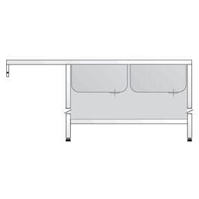 Mesa de Lavagem com 2 Cubas e Escorredor Esquerdo 1800x600 mm