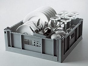 Cesto para Lavagem de Copos 400x400x140mm - Empilhável