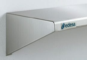 Estante Lisa em Aço Inoxidável 1400x250mm para Parede