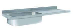 Bancada Inox com Lavatório e Escorredor 1800x700mm - Linha 700
